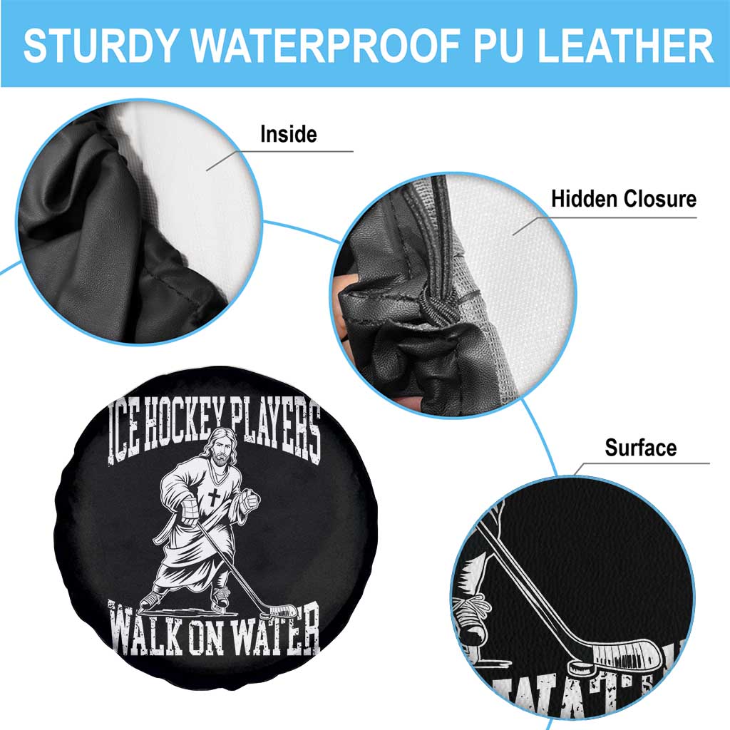 Jesus Ice Hockey Players Walk On Water Spare Tire Cover Funny Christian Gift TS12 Print Your Wear