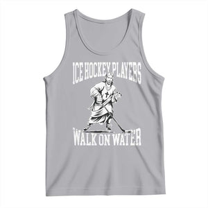 Jesus Ice Hockey Players Walk On Water Tank Top Funny Christian Gift TS12 Athletic Heather Print Your Wear