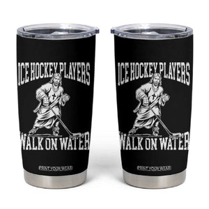 Jesus Ice Hockey Players Walk On Water Tumbler Cup Funny Christian Gift TS12 Black Print Your Wear