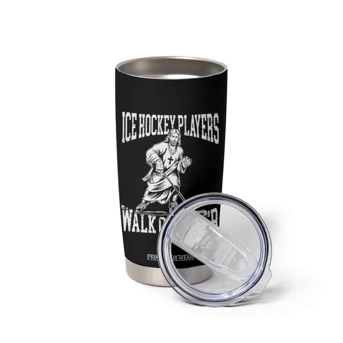 Jesus Ice Hockey Players Walk On Water Tumbler Cup Funny Christian Gift TS12 Print Your Wear