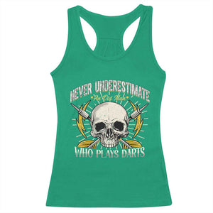 Never Underestimate An Old Who Plays Darts Racerback Tank Top Funny Darts Fan TS12 Irish Green Print Your Wear