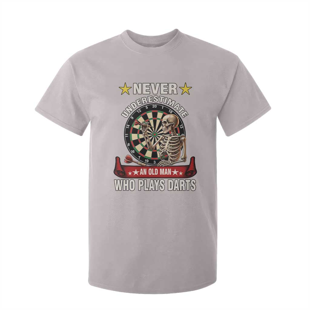 Never Underestimate An Old Man Plays Darts T Shirt For Kid Gothic Darts Player TS12 Ice Gray Print Your Wear