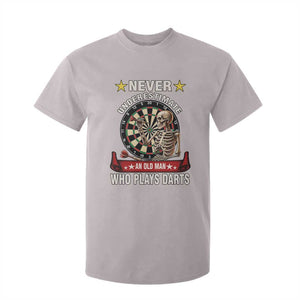 Never Underestimate An Old Man Plays Darts T Shirt For Kid Gothic Darts Player TS12 Ice Gray Print Your Wear