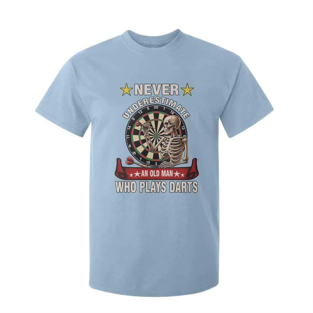 Never Underestimate An Old Man Plays Darts T Shirt For Kid Gothic Darts Player TS12 Light Blue Print Your Wear