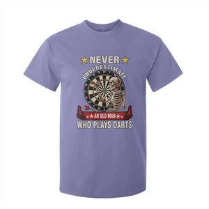 Never Underestimate An Old Man Plays Darts T Shirt For Kid Gothic Darts Player TS12 Violet Print Your Wear