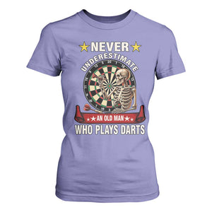 Never Underestimate An Old Man Plays Darts T Shirt For Women Gothic Darts Player TS12 Violet Print Your Wear