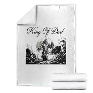 Greek Mythology Poseidon Dartist Throw Blanket King Of Dart Thrower TS12 White Print Your Wear