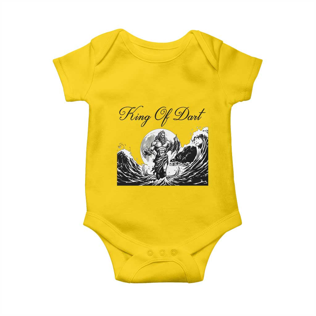 Greek Mythology Poseidon Dartist Baby Onesie King Of Dart Thrower TS12 Daisy Print Your Wear