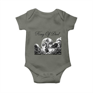 Greek Mythology Poseidon Dartist Baby Onesie King Of Dart Thrower TS12 Military Green Print Your Wear