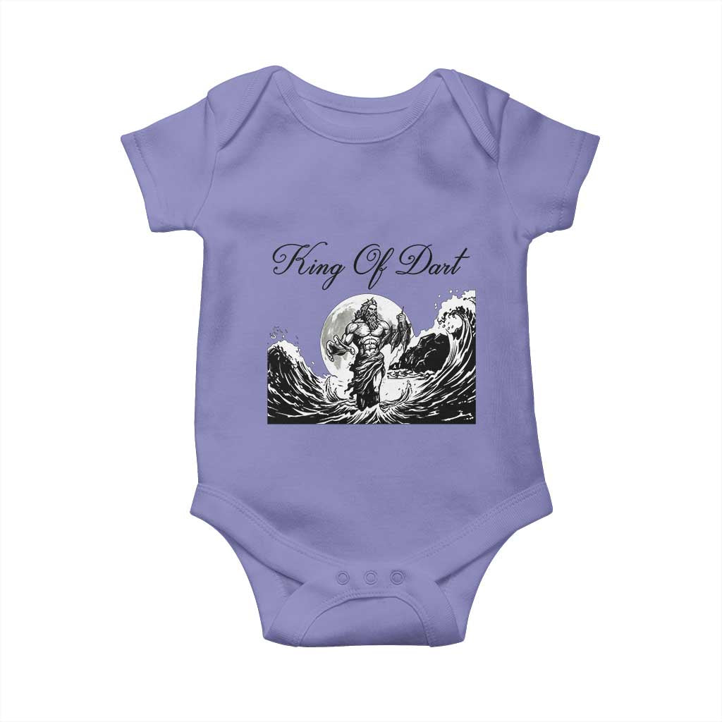 Greek Mythology Poseidon Dartist Baby Onesie King Of Dart Thrower TS12 Violet Print Your Wear
