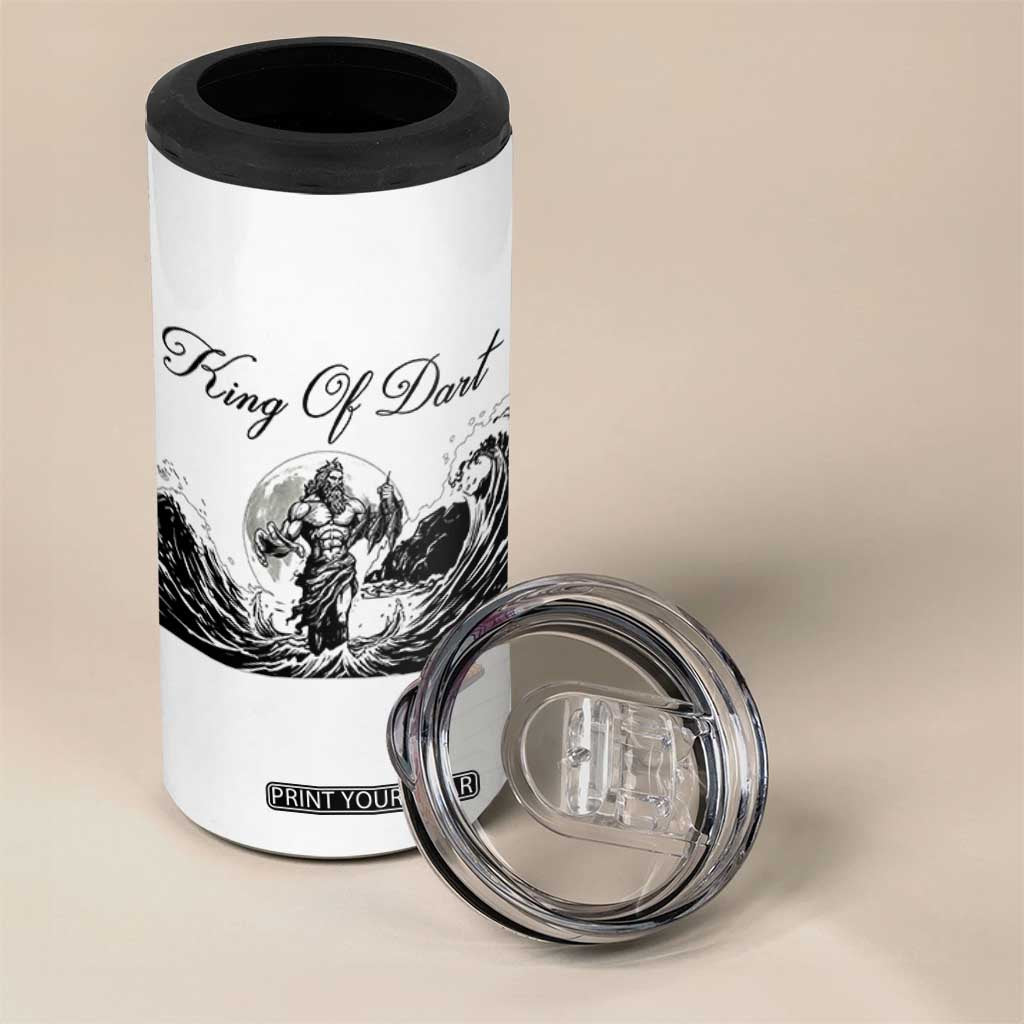 Greek Mythology Poseidon Dartist 4 in 1 Can Cooler Tumbler King Of Dart Thrower TS12 Print Your Wear