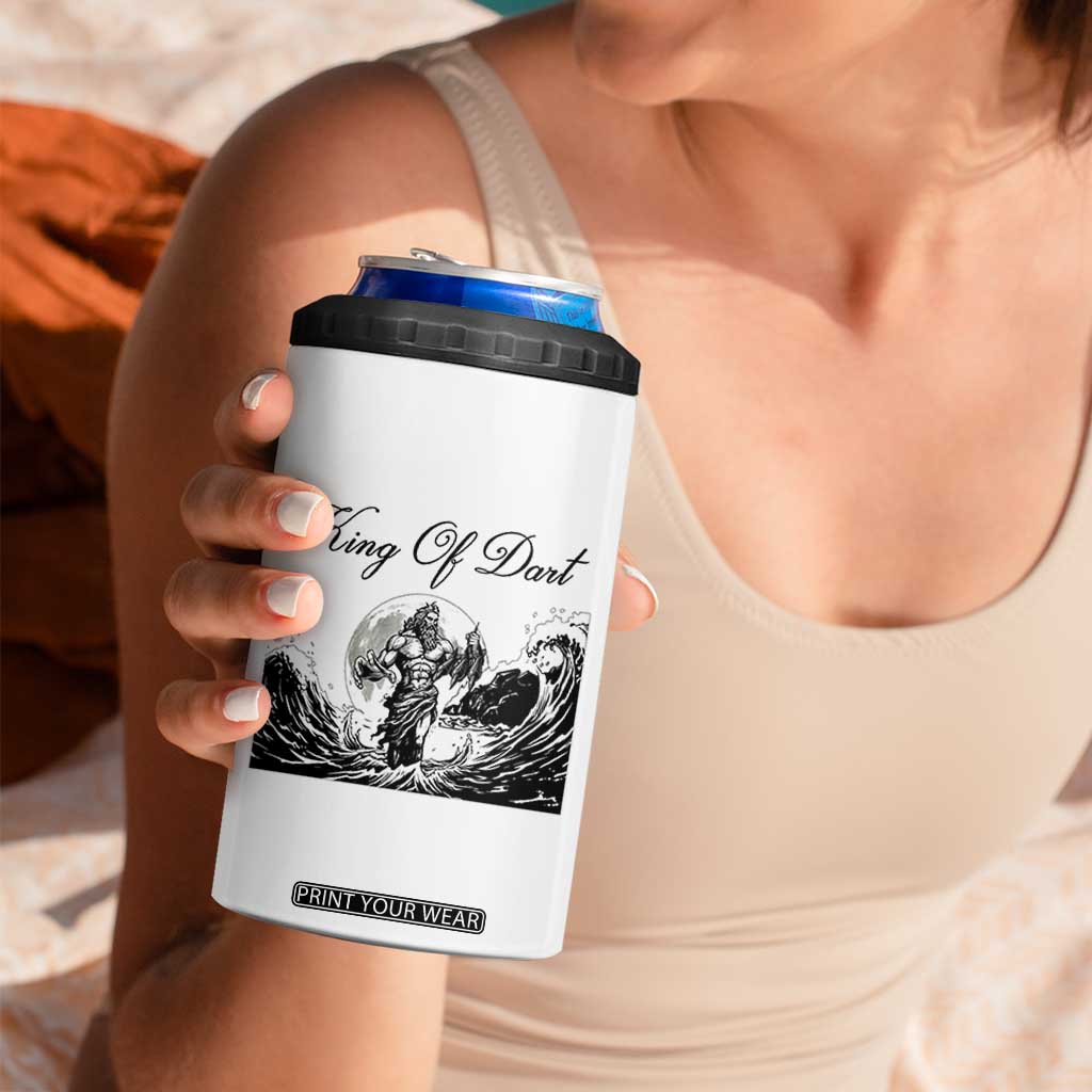 Greek Mythology Poseidon Dartist 4 in 1 Can Cooler Tumbler King Of Dart Thrower TS12 Print Your Wear