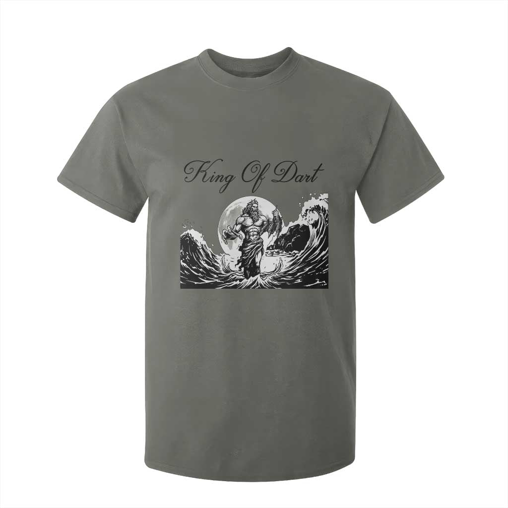 Greek Mythology Poseidon Dartist T Shirt For Kid King Of Dart Thrower TS12 Military Green Print Your Wear