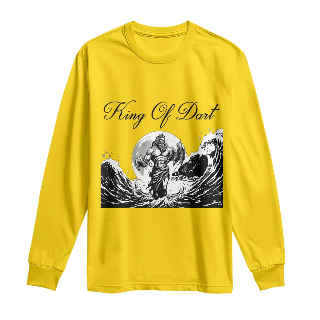 Greek Mythology Poseidon Dartist Long Sleeve Shirt King Of Dart Thrower TS12 Daisy Print Your Wear