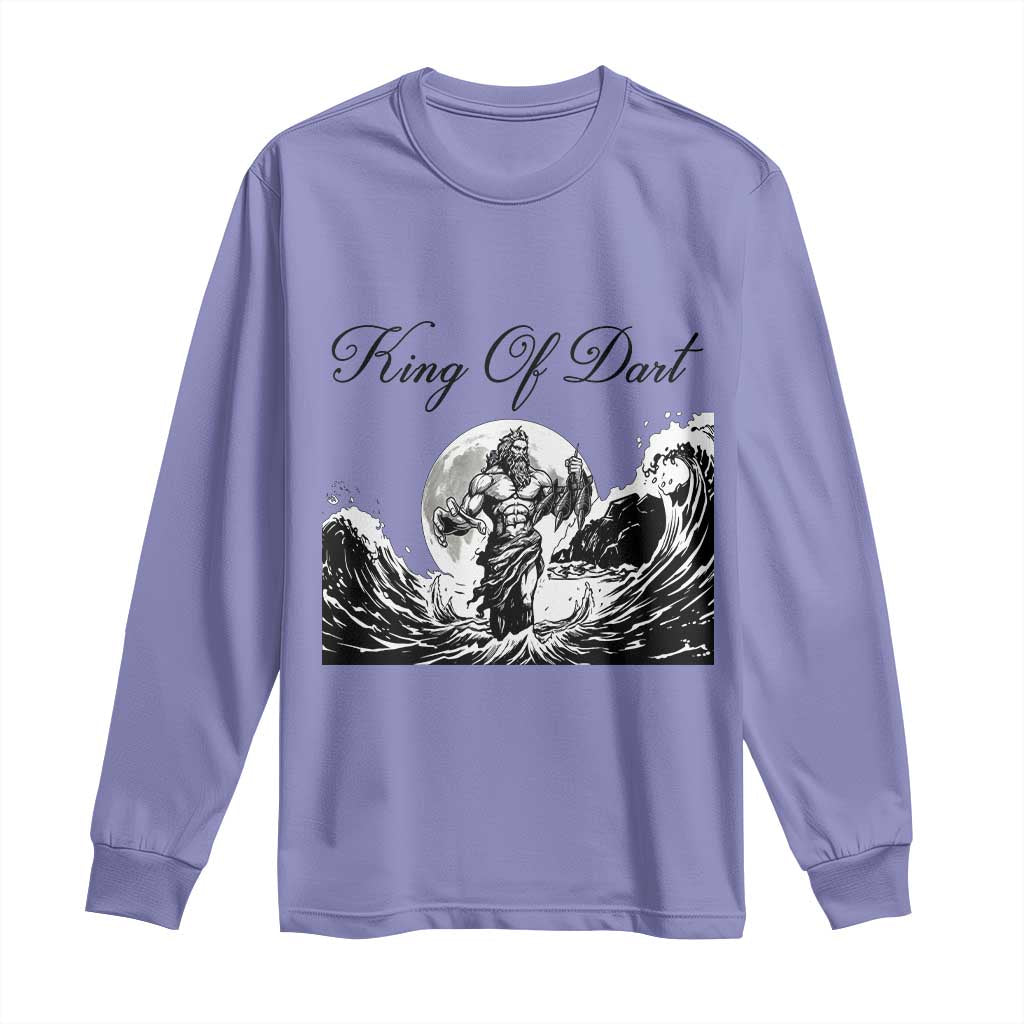 Greek Mythology Poseidon Dartist Long Sleeve Shirt King Of Dart Thrower TS12 Violet Print Your Wear