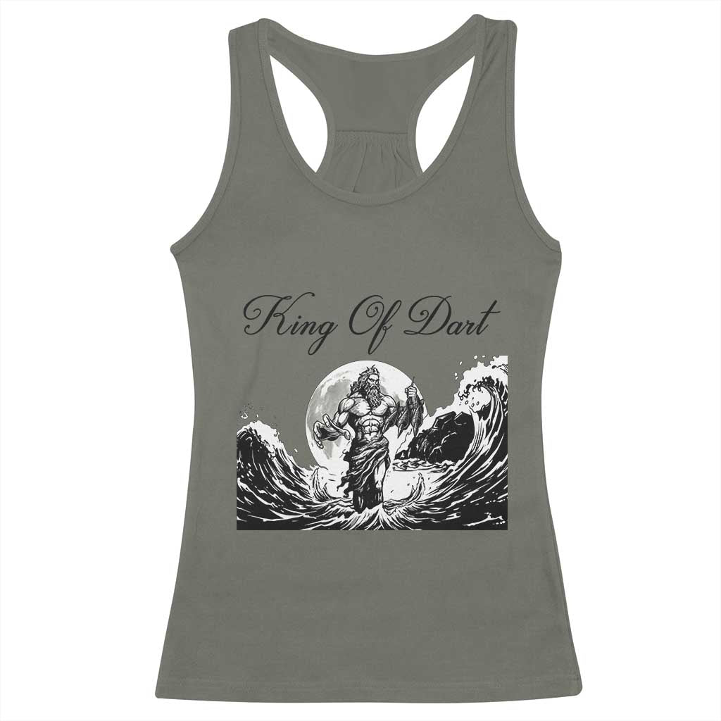 Greek Mythology Poseidon Dartist Racerback Tank Top King Of Dart Thrower TS12 Military Green Print Your Wear