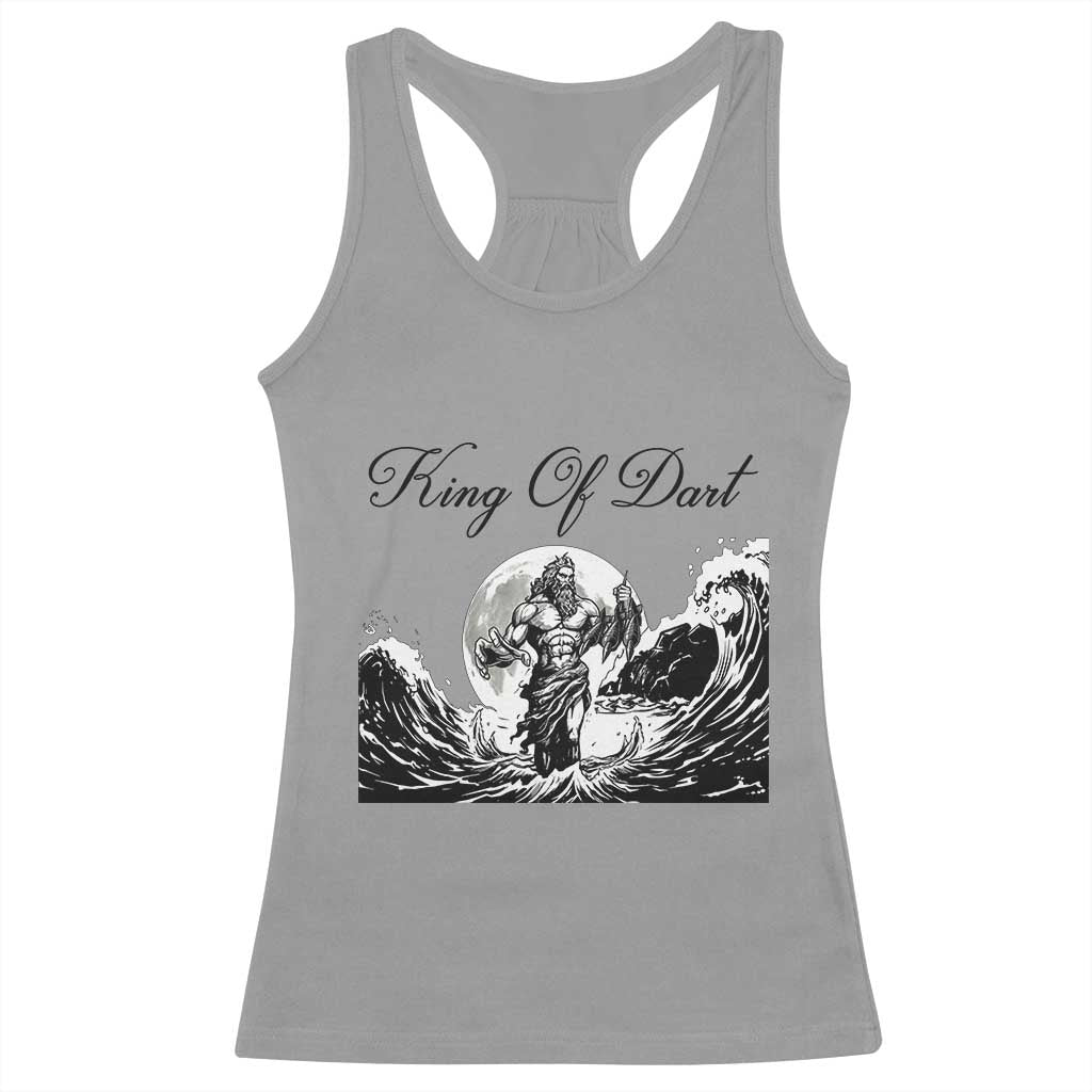 Greek Mythology Poseidon Dartist Racerback Tank Top King Of Dart Thrower TS12 Sport Gray Print Your Wear