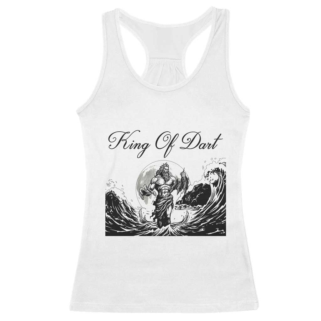 Greek Mythology Poseidon Dartist Racerback Tank Top King Of Dart Thrower TS12 White Print Your Wear