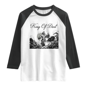 Greek Mythology Poseidon Dartist Raglan Shirt King Of Dart Thrower TS12 White Black Print Your Wear