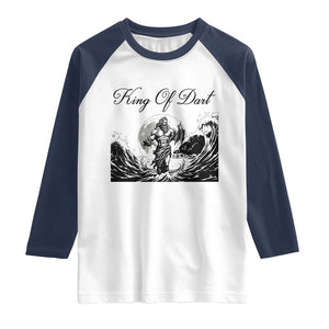 Greek Mythology Poseidon Dartist Raglan Shirt King Of Dart Thrower TS12 White Navy Print Your Wear