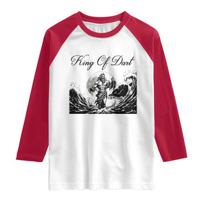 Greek Mythology Poseidon Dartist Raglan Shirt King Of Dart Thrower TS12 White Red Print Your Wear