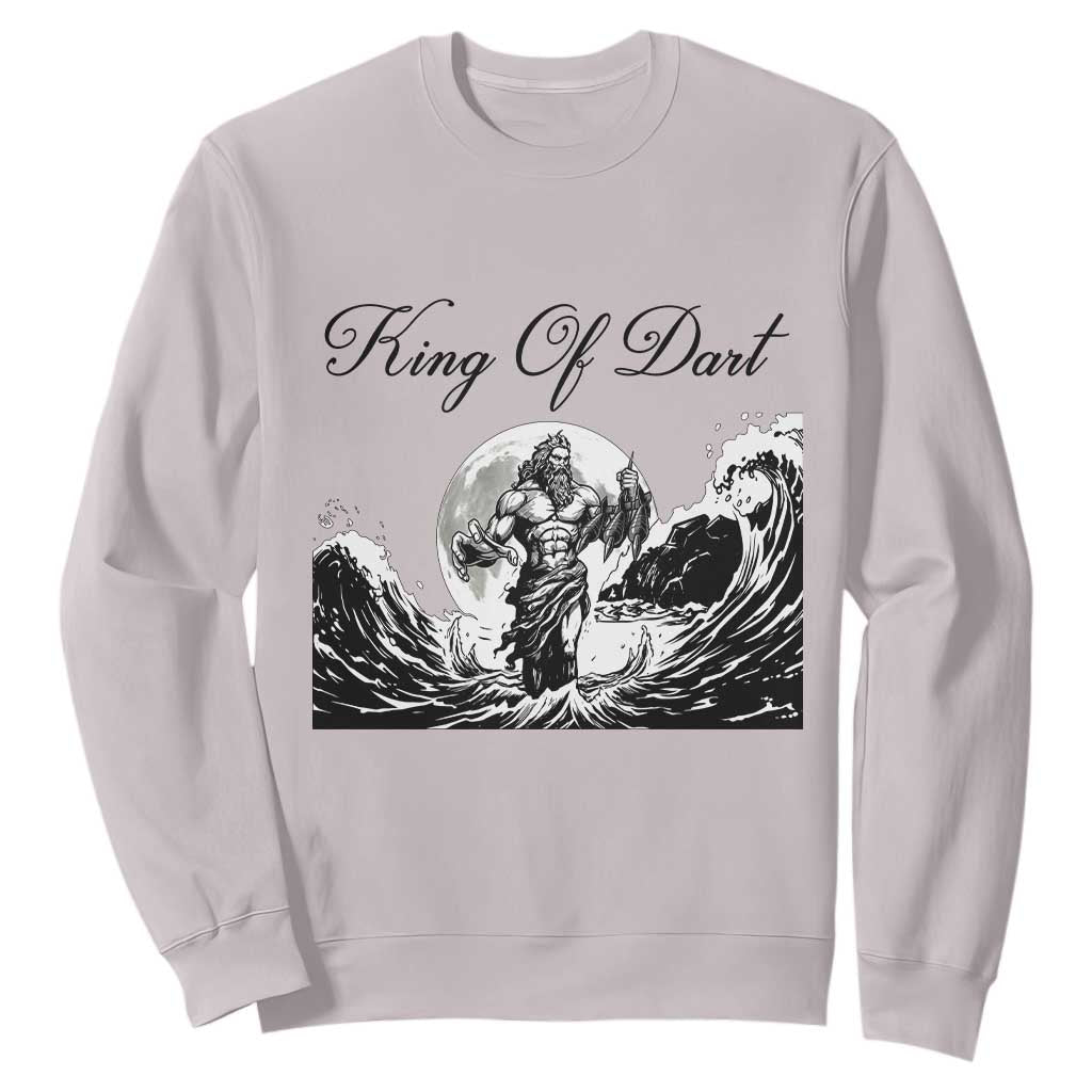 Greek Mythology Poseidon Dartist Sweatshirt King Of Dart Thrower TS12 Ice Gray Print Your Wear