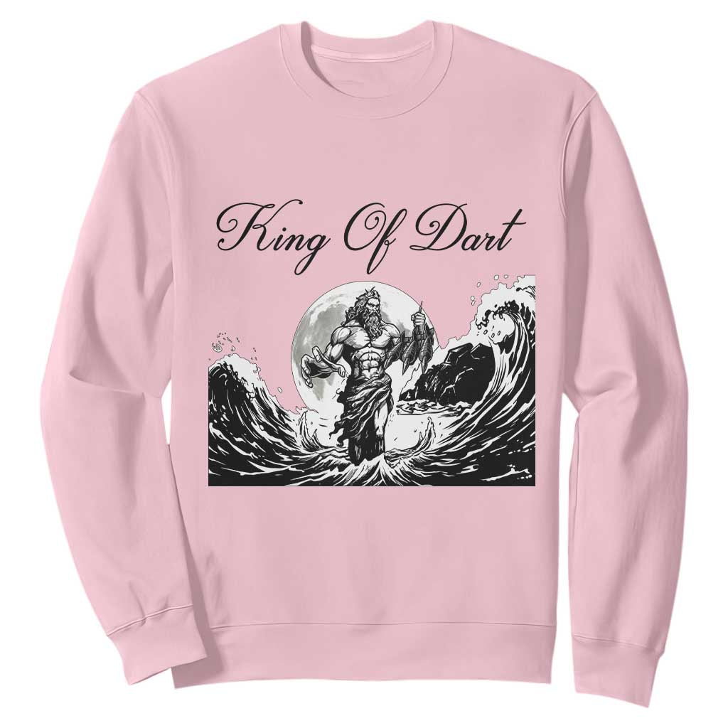 Greek Mythology Poseidon Dartist Sweatshirt King Of Dart Thrower TS12 Light Pink Print Your Wear