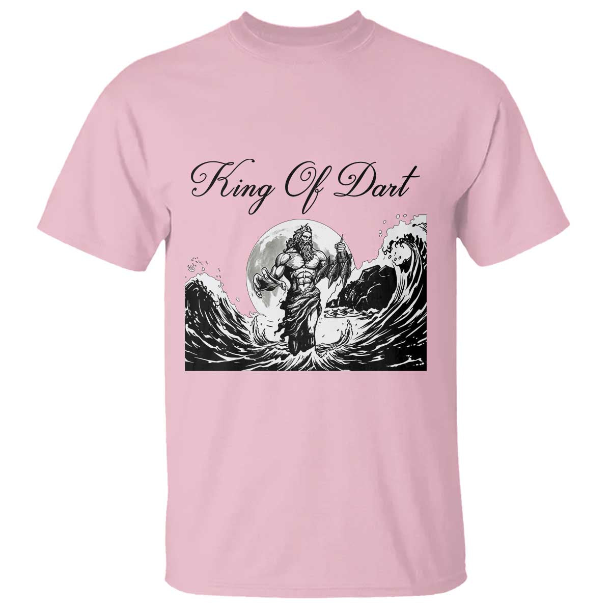 Greek Mythology Poseidon Dartist T Shirt King Of Dart Thrower TS12 Light Pink Print Your Wear