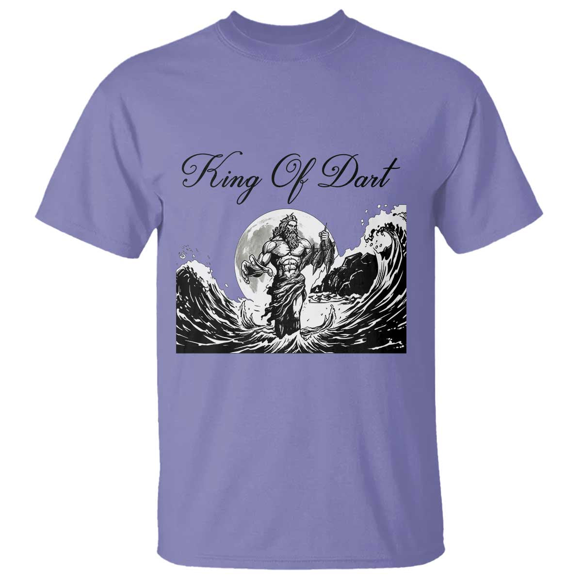 Greek Mythology Poseidon Dartist T Shirt King Of Dart Thrower TS12 Violet Print Your Wear