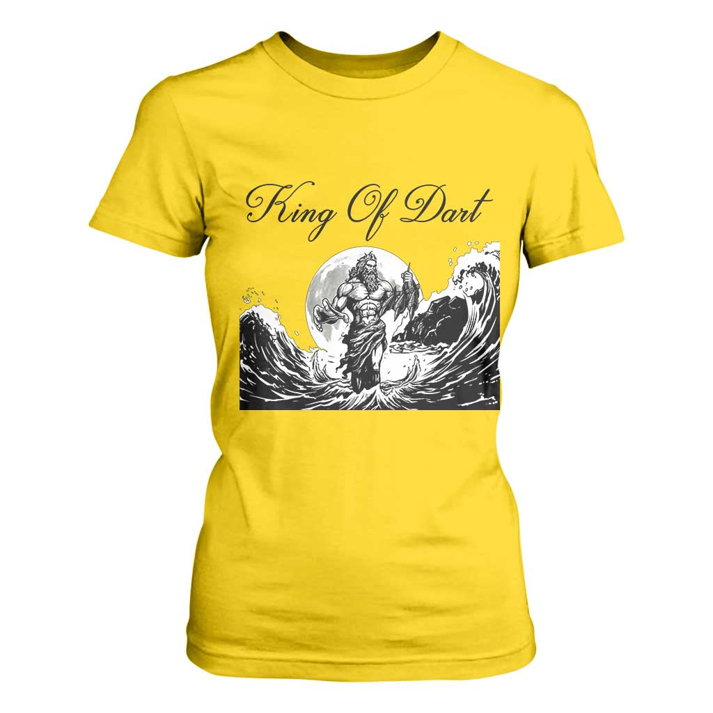 Greek Mythology Poseidon Dartist T Shirt For Women King Of Dart Thrower TS12 Daisy Print Your Wear