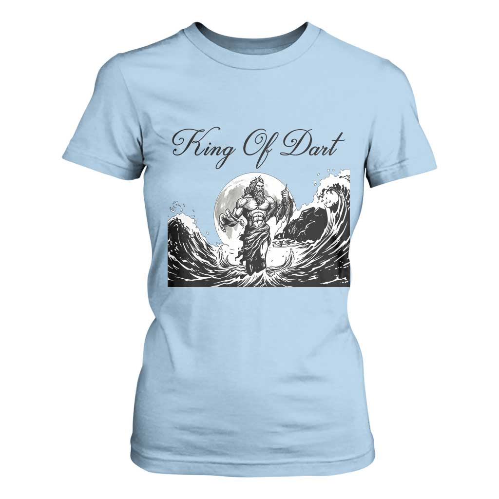 Greek Mythology Poseidon Dartist T Shirt For Women King Of Dart Thrower TS12 Light Blue Print Your Wear
