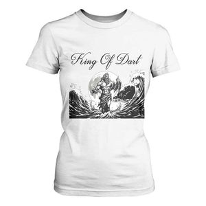 Greek Mythology Poseidon Dartist T Shirt For Women King Of Dart Thrower TS12 White Print Your Wear