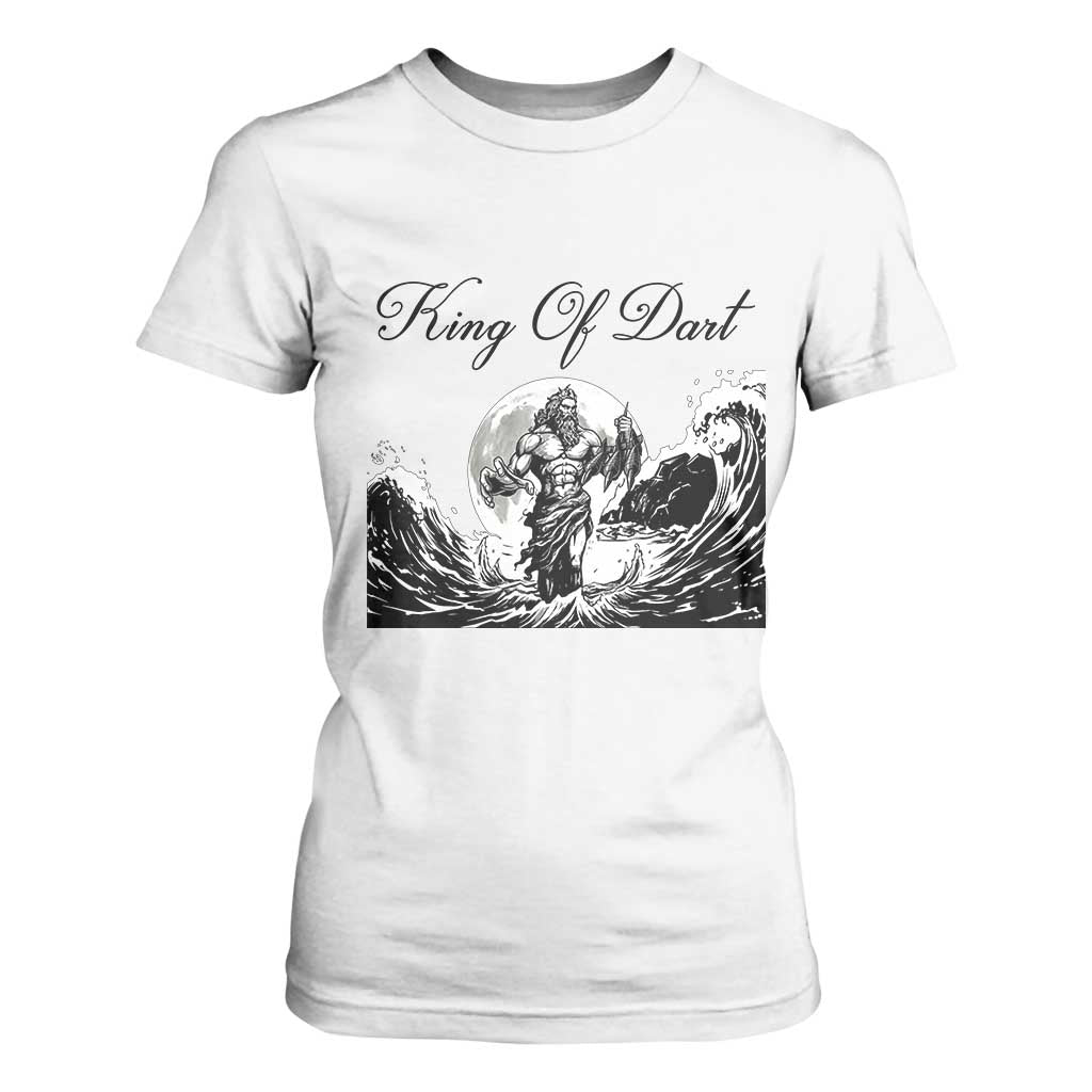 Greek Mythology Poseidon Dartist T Shirt For Women King Of Dart Thrower TS12 White Print Your Wear