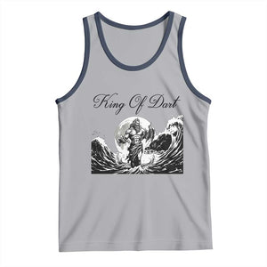 Greek Mythology Poseidon Dartist Tank Top King Of Dart Thrower TS12 Athletic Heather Navy Print Your Wear