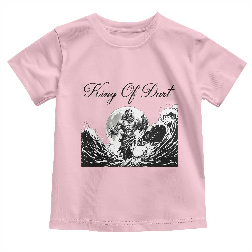 Greek Mythology Poseidon Dartist Toddler T Shirt King Of Dart Thrower TS12 Light Pink Print Your Wear