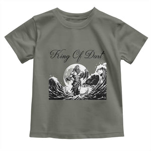 Greek Mythology Poseidon Dartist Toddler T Shirt King Of Dart Thrower TS12 Military Green Print Your Wear