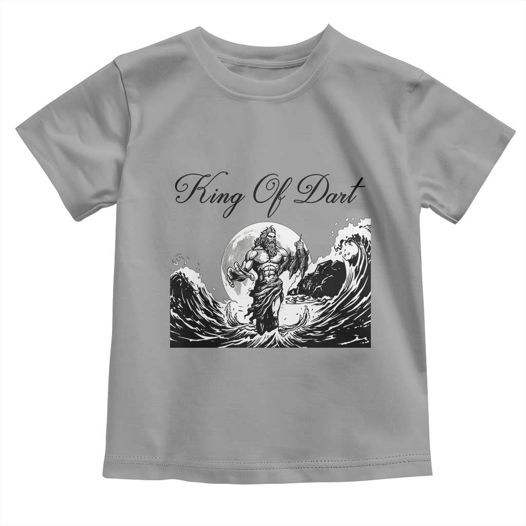 Greek Mythology Poseidon Dartist Toddler T Shirt King Of Dart Thrower TS12 Sport Gray Print Your Wear