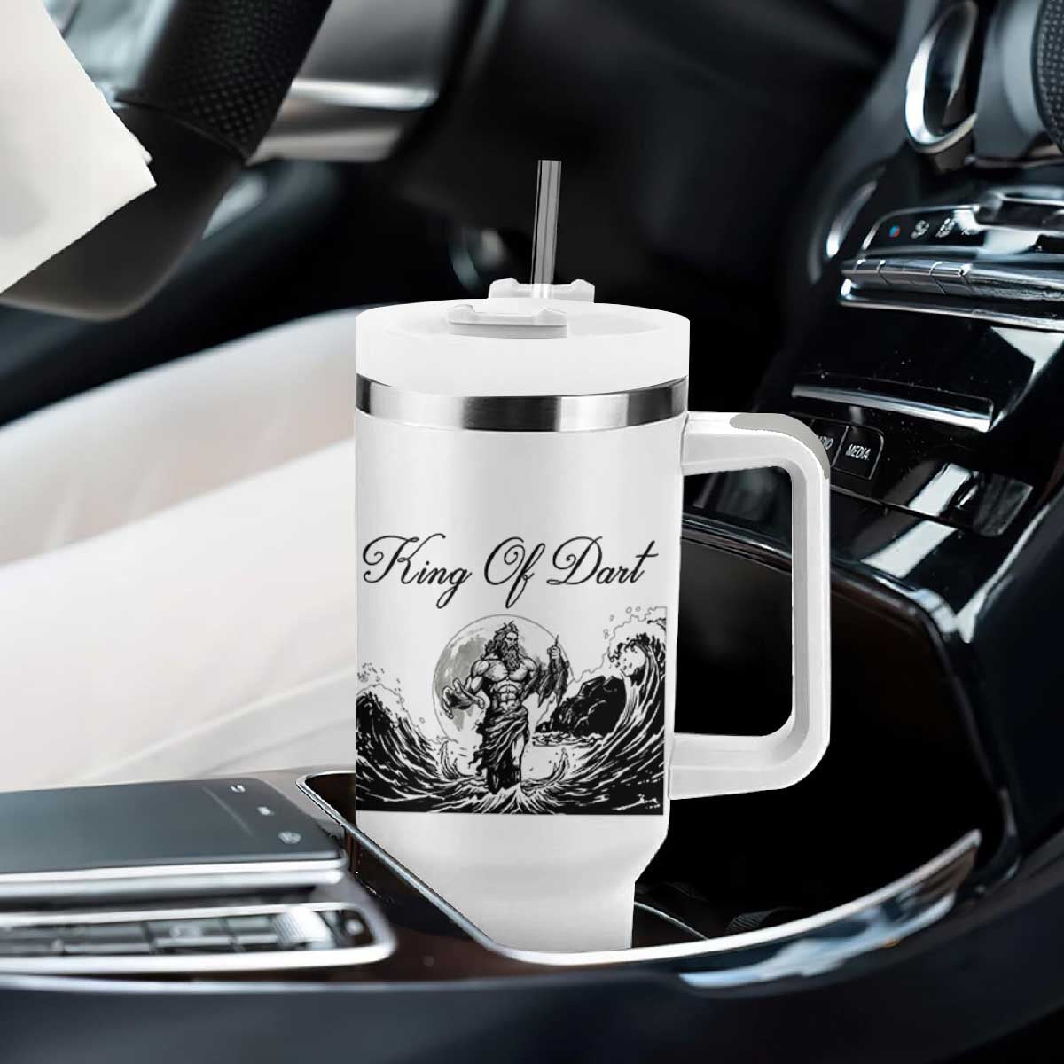 Greek Mythology Poseidon Dartist Tumbler With Handle King Of Dart Thrower TS12 Print Your Wear