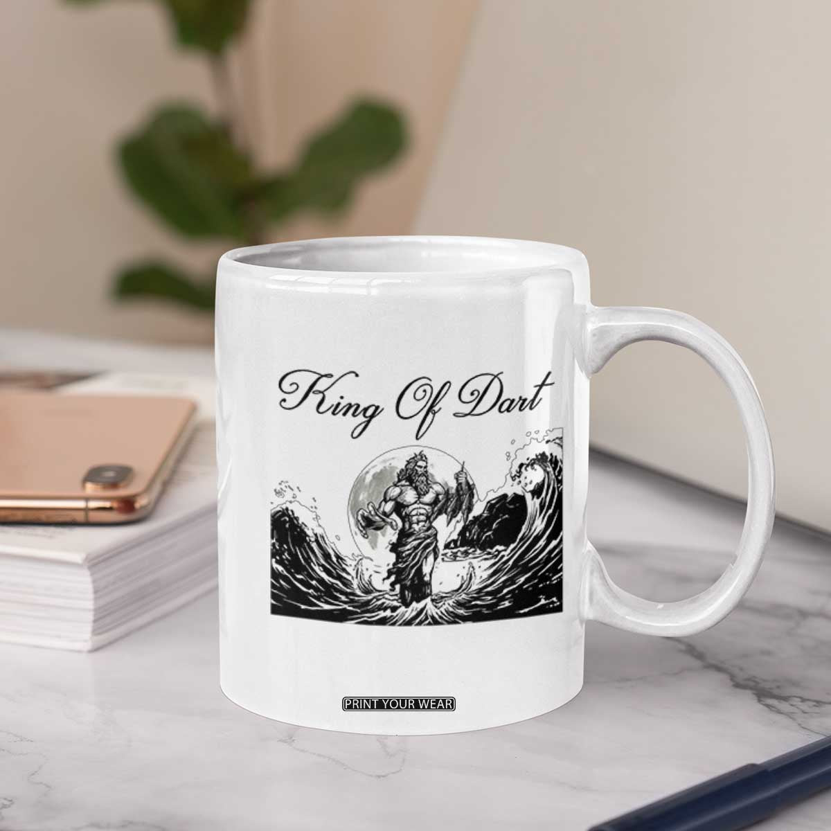 Greek Mythology Poseidon Dartist Coffee Mug King Of Dart Thrower TS12 Print Your Wear