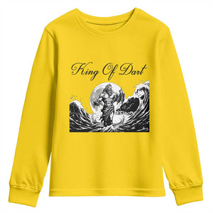 Greek Mythology Poseidon Dartist Youth Sweatshirt King Of Dart Thrower TS12 Daisy Print Your Wear