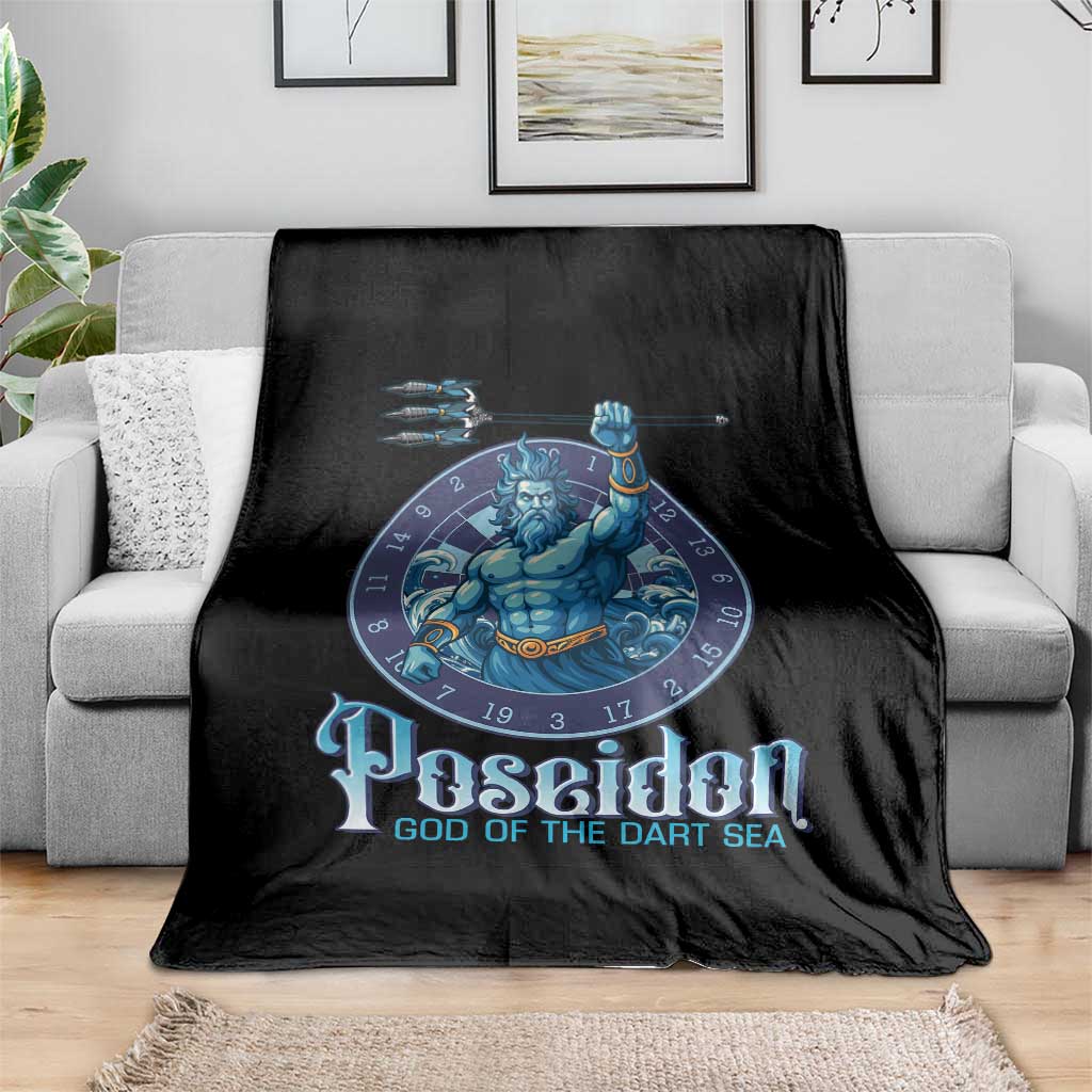 Ancient Greek Mythology Poseidon Dartist Throw Blanket God Of The Dart Sea Trident TS12 Print Your Wear