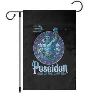 Ancient Greek Mythology Poseidon Dartist Garden Flag God Of The Dart Sea Trident TS12 White Print Your Wear