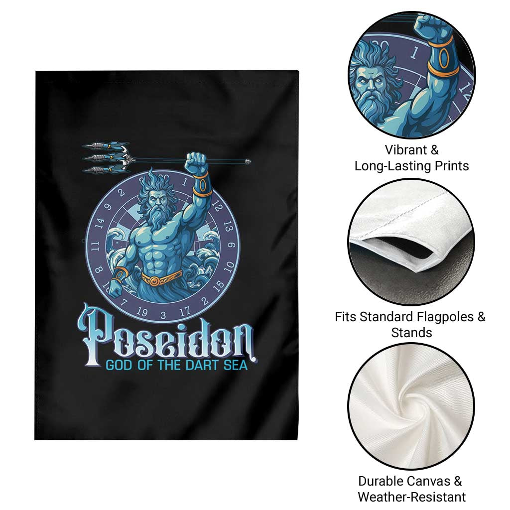 Ancient Greek Mythology Poseidon Dartist Garden Flag God Of The Dart Sea Trident TS12 Print Your Wear