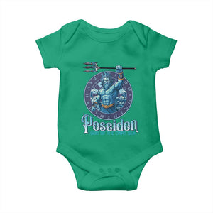 Ancient Greek Mythology Poseidon Dartist Baby Onesie God Of The Dart Sea Trident TS12 Irish Green Print Your Wear
