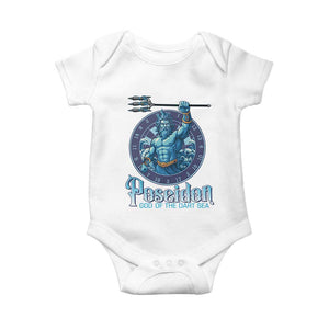 Ancient Greek Mythology Poseidon Dartist Baby Onesie God Of The Dart Sea Trident TS12 White Print Your Wear