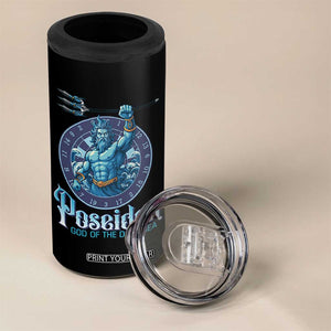 Ancient Greek Mythology Poseidon Dartist 4 in 1 Can Cooler Tumbler God Of The Dart Sea Trident TS12 Print Your Wear
