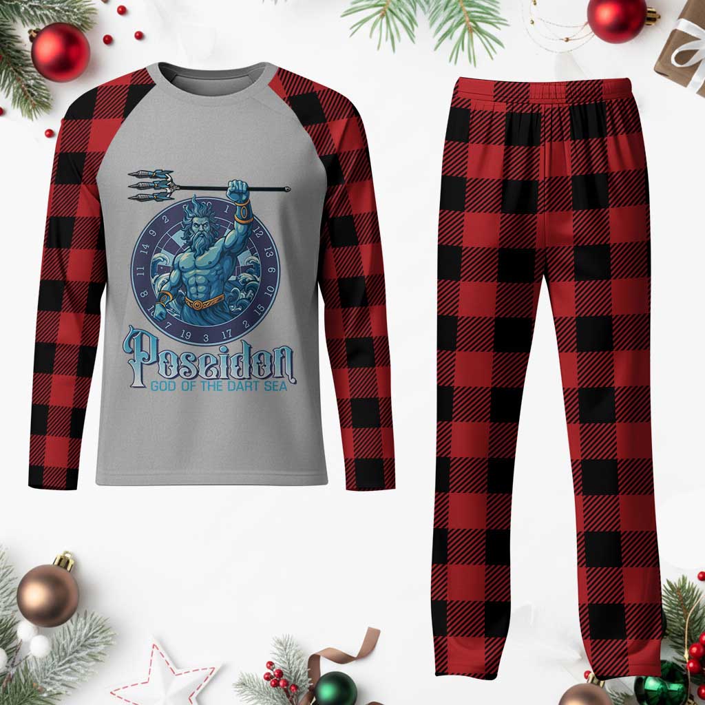 Ancient Greek Mythology Poseidon Dartist Plaid Pajama Set God Of The Dart Sea Trident TS12 Buffalo Plaid Print Your Wear