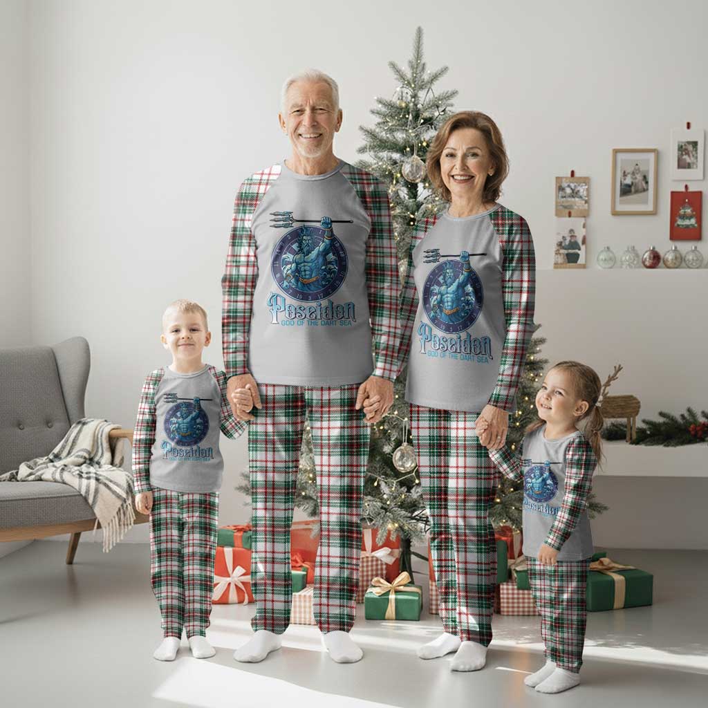 Ancient Greek Mythology Poseidon Dartist Plaid Pajama Set God Of The Dart Sea Trident TS12 Christmas Plaid Print Your Wear