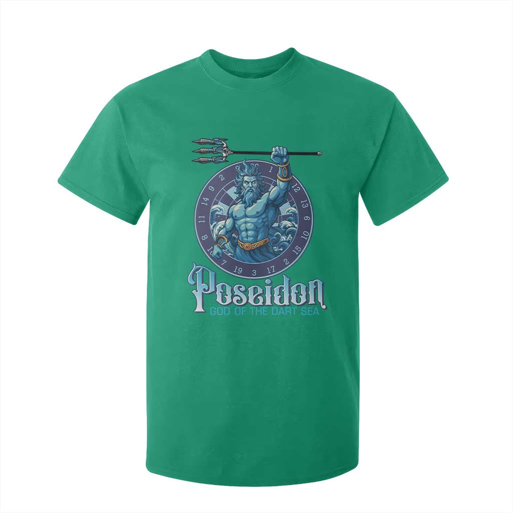 Ancient Greek Mythology Poseidon Dartist T Shirt For Kid God Of The Dart Sea Trident TS12 Irish Green Print Your Wear