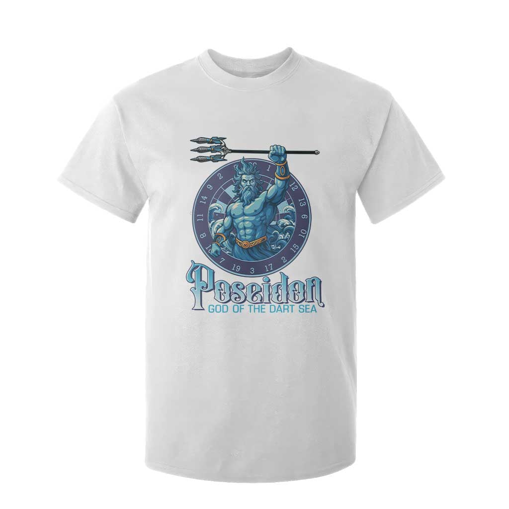 Ancient Greek Mythology Poseidon Dartist T Shirt For Kid God Of The Dart Sea Trident TS12 White Print Your Wear